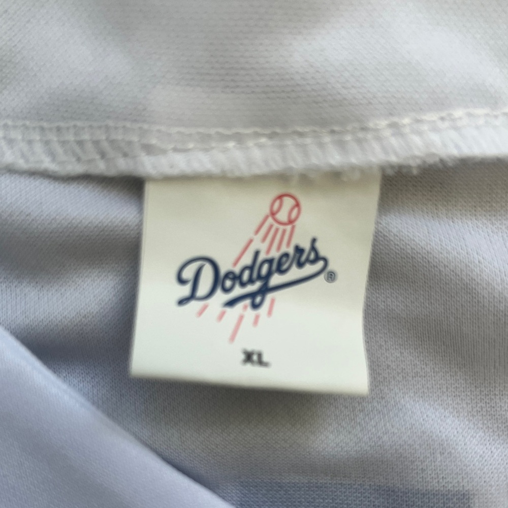 LA Dodgers #5 Freeman Jersey White Blue Red Mens XL B of A Co Logo Screen Print - Picture 3 of 10